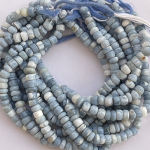 6mm 8mm 10mm naturel bleu opale pierre lisse Rondelle pierres précieuses perles brin fabrication de bijoux Semi précieux prix de gros bricolage - Product Image 1