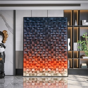 Nordique Hôtel De Luxe Villa Bois Naturel Art Moderne Abstrait Encadré Nature Morte <span class=keywords><strong>Peinture</strong></span> pour <span class=keywords><strong>Chambre</strong></span> Enregistrement En Direct Streaming - Product Image 3