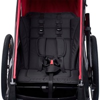 Remorque enfant en alliage d'aluminium avec suspension indépendante et pneus gonflables de 20 pouces pour itinéraires cyclables panoramiques, charge utile de 35 kg