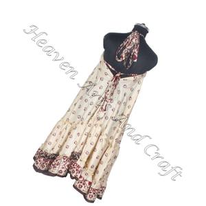 Acheter Summer Beach Wear Indian Sari Robe longue en soie Robe de dîner élégante pour dames élégante Style long pour les filles Prix de gros - Product Image 2