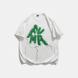 เสื้อยืดสีทึบลายปักผ้ากำมะหยี่แบบมืออาชีพโลโก้ออกแบบได้ตามต้องการใส่สบายคุณภาพสูง - Product Image 3