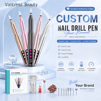 Vente en gros de stylo perceuse à ongles sans fil 35000 tr/min, lime à ongles électrique rechargeable professionnelle, logo personnalisé, fabricant OEM ODM