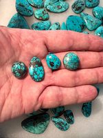 Pierre précieuse turquoise de montagne naturelle, pierre précieuse turquoise en vrac, cabochon pour la fabrication de bijoux