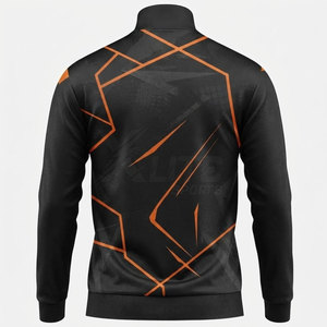 Customizable Full Zip Stand Collar Front Logo Sportswear <b>Men</b> Track <b>Jacket</b> for Athletic Training <b>Running</b> Gym Fitness Outdoor Wear - Product Image 2
