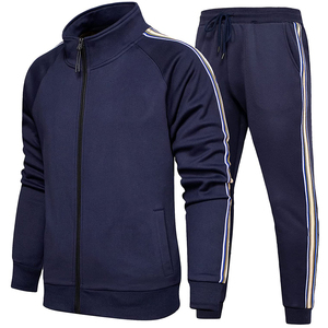 Survêtements de sport personnalisés pour hommes, 2 pièces, fermeture éclair intégrale, vêtements de sport de gym, jogging, tissu polaire respirant, personnalisé, haute qualité - Product Image 4