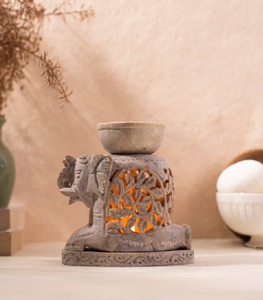 แจกันหินสบู่หรูหราที่มีการแกะสลักดอกไม้ที่ละเอียดอ่อนเน้นประติมากรรมที่เป็นเอกลักษณ์มีจำหน่ายในราคาขายส่ง - Product Image 4