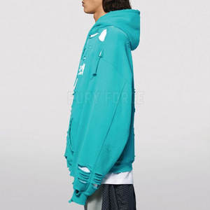 Les sweats à capuche en détresse personnalisés de taille personnalisée avec col à capuche conçoivent votre propre logo - Product Image 6