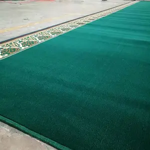 mosque roll soft muslim prayer carpet prayer rugs carpet green muslim prayer carpet