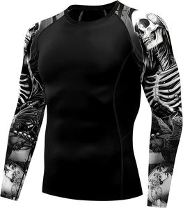 เสื้อแรชการ์ดแขนยาวพิมพ์โลโก้ตามสั่ง ขายส่ง แห้งเร็ว ป้องกันแสงแดด UPF50+ โพลีเอสเตอร์/สแปนเด็กซ์ สำหรับผู้ใหญ่ 男女  บริการ OEM - Product Image 1