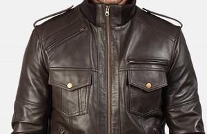 Veste en cuir de vachette de haute qualité avec boutons et fermeture éclair, approvisionnement ODM - Product Image 2