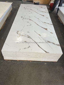 Panneau mural en PVC SPC, panneau mural en marbre, plaque en plastique UV avec panneau mural en marbre ardoise carbone - Product Image 2