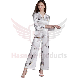 ร้อนขายชุดนอนผู้หญิงกลางคืนสูทเสื้อแขนยาวกับชุดนอนขนาดบวกชุดนอนสตรี - Product Image 4