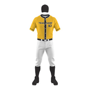 Conjunto de uniforme de béisbol para hombre, camiseta y pantalones con logotipo bordado personalizado, ropa deportiva duradera de poliéster para equipo, fábrica OEM 2025 - Product Image 5
