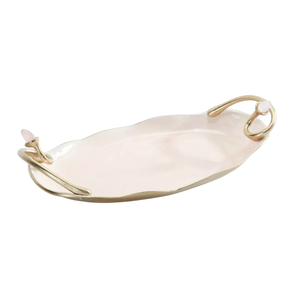 Bandeja central ovalada de estilo florentino de plata de lujo para comedor y sala de estar bandeja central decorativa en venta - Product Image 5