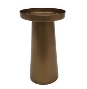 Nouvel arrivage de bougeoir design en fer pour décoration de mariage porte-bougie feuille d'or fini au design moderne fait à la main personnalisé - Product Image 2