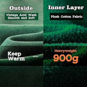 เสื้อฮู้ดลำลองสำหรับผู้ชายผ้าฟลีซผ้าฝ้าย100% แห้งเร็วและระบายอากาศได้ดีสีทึบสำหรับฤดูหนาว - Product Image 4