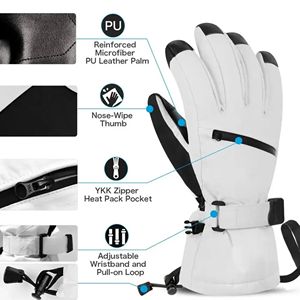 Guantes de Esquí de Cuero de Alta Calidad, Material y Color a Demanda del Cliente, Proveedor Directo de Fábrica, Calidad Profesional - Product Image 2