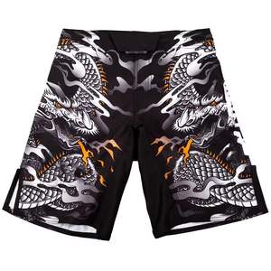 กางเกงขาสั้นกีฬาเอวสูงสำหรับผู้ชาย แห้งเร็ว ระบายอากาศ ป้องกันการโป๊ เหมาะสำหรับการฝึกศิลปะการต่อสู้ MMA  รับผลิตแบบ OEM - Product Image 6