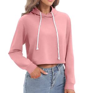 Pull à capuche court pour femmes à la mode Léger et confortable Vêtements décontractés Crop Top Hoodies respirant - Product Image 3