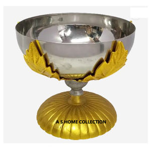 Impressionnant bols de service pour la maison hôtel Restaurant plats couleur argent aluminium Design moderne métal couleur argent bols - Product Image 5