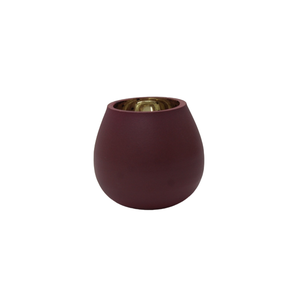 Porte-bougie en verre décoratif de conception unique, pot de bougie fini anti-texture ambre pour décor de salon fait à la main - Product Image 3