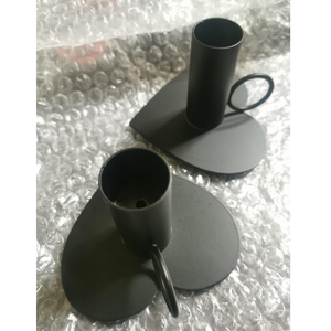 Lujoso candelabro estilo antiguo hierro diseño único en forma de corazón Metal hierro candelabro soporte negro recubierto hogar - Product Image 6