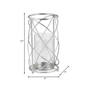 Silver Metal Candle Holder Decorative Unique Candle Jar Stand For Party Dining Wedding & Home Decoration - Product Image 3