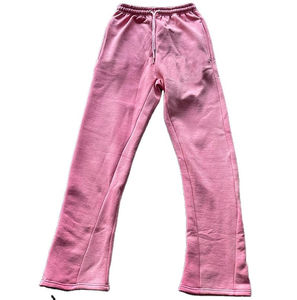 Personnalisé Slim Fit 100% coton français éponge coupe Vintage imprimé en détresse lavage à l'acide Flare pantalons de survêtement surdimensionné droit décontracté - Product Image 3