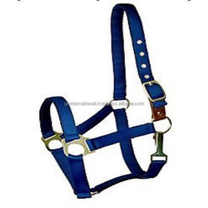 Triple Layer <b>Thick</b> Nylon Halter with Durable Stitching & High Quality Hardware in Three Variant Colors Nylon Horse Racing Halter - Product Image 5
