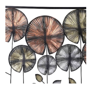 Ak Brass Claudia Circles Escultura de pared de metal moderna con acabado multicolor-Arte colgante para salas de estar y niños - Product Image 5