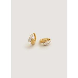 Fine <b>Cuff</b> Huggie <b>Earrings</b> Pav Wrap Around Style - Product Image 3
