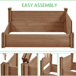 Fabricant Boîte de jardinière surélevée en bois pour l'extérieur pour la maison Conception durable pour les plantes, fleurs et légumes-cm Carton - Product Image 6