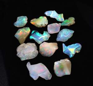 โอปอลเอธิโอเปียธรรมชาติรูปทรงแฟนซีคุณภาพสูง ขัดเงา/ดิบ หลายสี ขนาด 15x9มม.-26x16มม. สำหรับทำเครื่องประดับ - Product Image 3