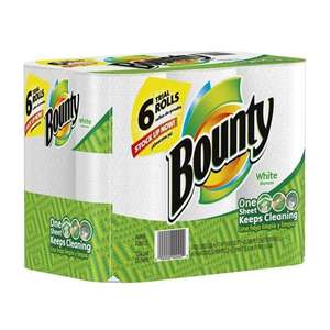 Toallas de papel Bounty Essentials Select A Size, 2 rollos triples equivalen a 6 rollos regulares, venta al por mayor, blancas, para limpieza de cocina - Product Image 4