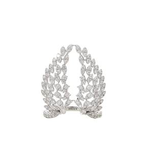 Anillo de Oro de 14K con Diseño Calado, 1.41CTW, con Incrustaciones de Diamantes Naturales de Corte Brillante, Chapado en Rodio, Magnífico - Product Image 1