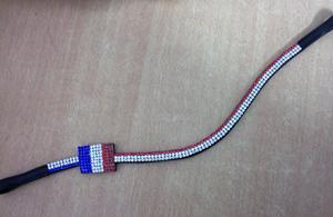 Bande de front en cuir cristal drapeau France personnalisée de nombreux modèles de pays disponibles - Product Image 2