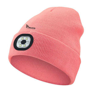Custom <b>LED</b> <b>Beanie</b> <b>Hat</b> with 3D Embroidery USB Rechargeable Winter Knitted Headlamp Cap Unisex Casual Gift - Product Image 5