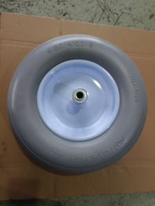 Roues en acier pour brouette, chariot, chariot de jardin, chariot de cour, chariot de jardin, fabrication vietnamienne, roues en PU sans chambre à air de 16 pouces, ensemble de pneus utilitaires - Product Image 2