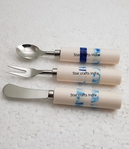 Juego de cubiertos de acero inoxidable de último diseño inspirado en miel y fruta, cuchara chapada en rosa, tenedor y cuchillo para cocina para volver a la escuela - Product Image 6