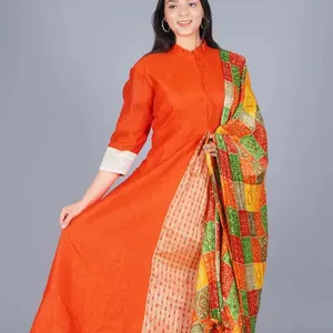 Dernières femmes porter concepteur Kurtis indien style pakistanais vêtements de mariage lourd Salwar Kameez costume avec broderie et travail de la pierre