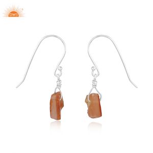 Pendientes Colgantes de Plata de Ley 925 con Piedra Preciosa de Cornalina Natural, Diseño Exclusivo, Colección Vintage, Fabricante de Joyería India Personalizada - Product Image 4