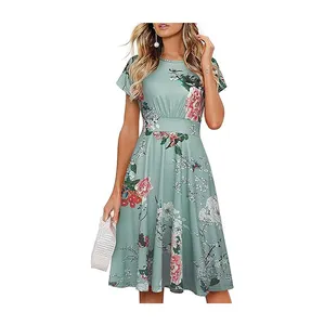 Stylish Casual Wear Midi Dress for Women's Superior Quality Woven Midi Dresses Available in S, M, L, XL, 2XL Sizes