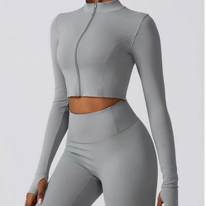 Ropa de gimnasio de secado rápido y transpirable para mujer, conjunto de Yoga de 3 uds, ropa deportiva profesional para gimnasio sin costuras hecha en fábrica, conjuntos de Yoga para mujer - Product Image 2
