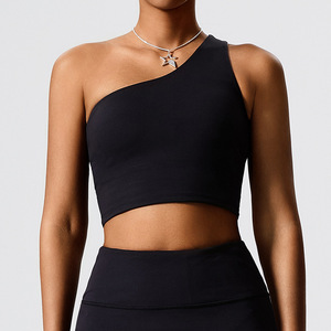 Conjunto Deportivo Ecológico para Mujer, Falda con Efecto Push-Up, Top Deportivo de Un Hombro, Secado Rápido, Sin Costuras, para Entrenamiento, Tenis, Golf y Actividades Deportivas - Product Image 4