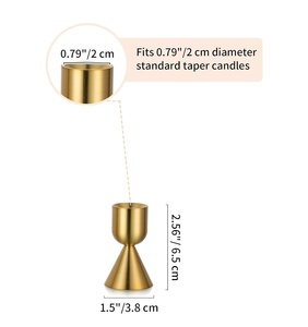 ที่ใส่เทียนสีทองสวยงามที่วางเทียนไม่ลื่นสำหรับตกแต่งโต๊ะที่วางเทียนสีตามสั่งไม่เป็นสนิม - Product Image 3
