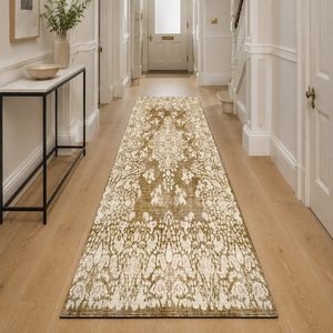 <b>RUGS</b> DEPOT LXDP-0261 Wholesale Beige Brown Traditional Medallion Digital Printed Machine Washable Chenille Area <b>Rug</b> <b>Non</b> <b>Slip</b> - Product Image 5