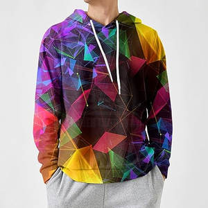 เสื้อฮู้ดสำหรับผู้ชายผ้าฝ้ายโพลีเอสเตอร์มีฮู้ดเสื้อแนวสตรีท - Product Image 3