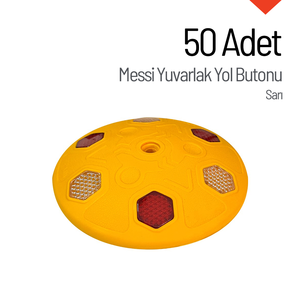 Ensemble de 50 clous de signalisation routière ronds Messi, produits de sécurité réfléchissants à haute visibilité pour les routes - Product Image 5