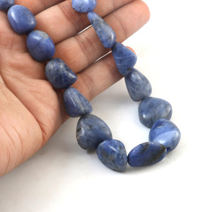 Perles de sodalite bleue naturelle, taille 7x9mm à 16x20mm, perles de pierre précieuse sodalite, brin de 16 pouces, fabrication de bijoux, lot en gros - Product Image 3