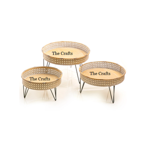 Juego de 3 soportes para pasteles de diferentes tamaños con la mejor calidad, soporte para servir pizza de hierro para pasteles a precio mayorista - Product Image 2